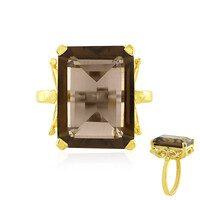 Bague en argent et Quartz fumé