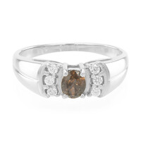 Bague en argent et Saphir à couleur changeante non chauffé