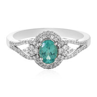 Bague en argent et Apatite bleue