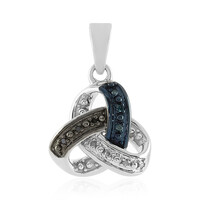 Pendentif en argent et Diamant bleu I3