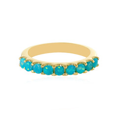 Bague en argent et Opale bleue d'Éthiopie