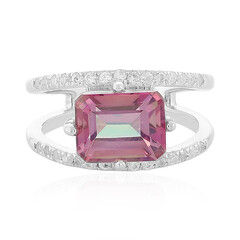 Bague en argent et Quartz rouge orient