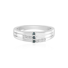Bague en argent et Diamant bleu I3
