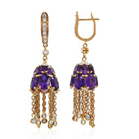 Boucles d'oreilles en or et Améthyste (Estée Collection)