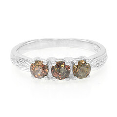 Bague en argent et Saphir à couleur changeante non chauffé