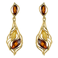 Boucles d'oreilles en argent et Ambre baltique