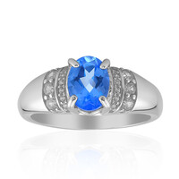 Bague en argent et Topaze Bleue Indigo