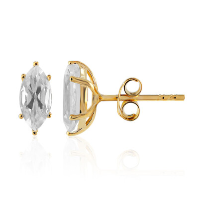Boucles d'oreilles en argent et Topaze blanche