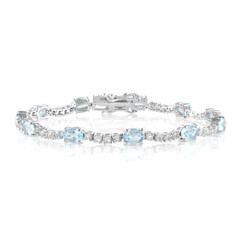 Bracelet en argent et Topaze bleu ciel