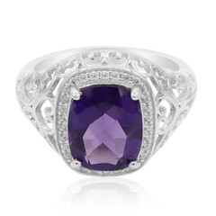 Bague en argent et Améthyste du Maroc