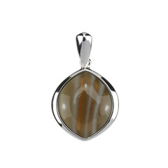 Pendentif en argent et Silex des Monts Sainte-Croix