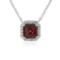 Collier en argent et Zircon acajou