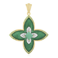 Pendentif en argent et Emeraude de Socoto