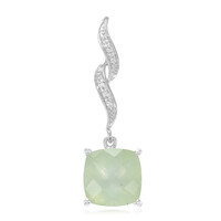 Pendentif en argent et Préhnite