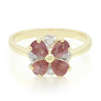 Bague en or et Saphir Padparadscha non chauffé