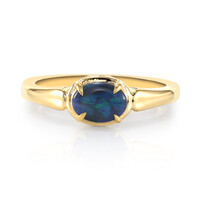 Bague en or et Opale noire de Lightning Ridge (Mark Tremonti)