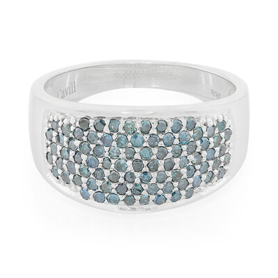Bague en argent et Diamant fantaisie