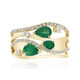 Bague en or et Emeraude de Zambie AAA (CIRARI)