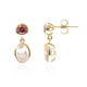 Boucles d'oreilles en or et Quartz rose (CUSTODANA)