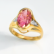 Bague en or et Tourmaline rose de Californie (Amanda Adkins)