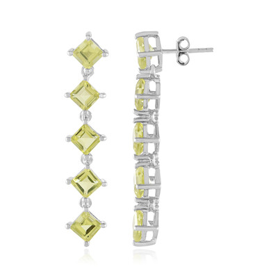 Boucles d'oreilles en argent et Quartz de l'Ouro Verde