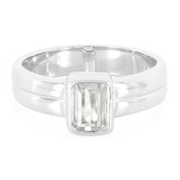 Bague en argent et Kunzite jaune canari