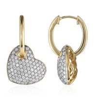 Boucles d'oreilles en or et Diamant SI1 (G)