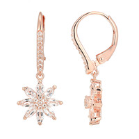 Boucles d'oreilles en argent et Topaze blanche