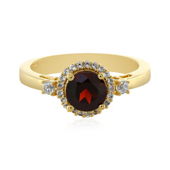 Bague en argent et Grenat du Mozambique