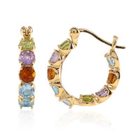 Boucles d'oreilles en argent et Topaze bleu Suisse