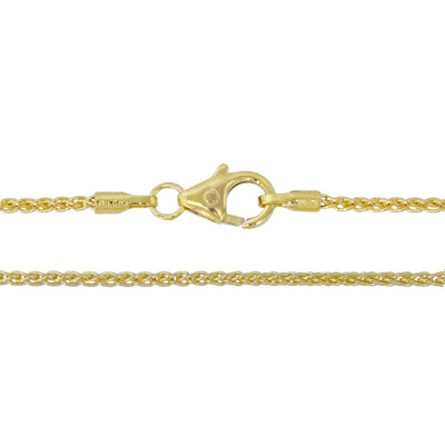 Or jaune 585/1000 - Chaîne maille tressée - 45cm - 2,99 g