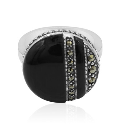 Bague en argent et Onyx noir