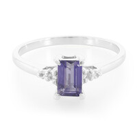Bague en argent et Iolite de Ceylan