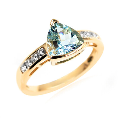 Bague en or et Aigue-marine Ofiki