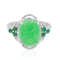 Bague en argent et Agate verte