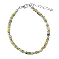 Bracelet en argent et Lizardite