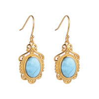 Boucles d'oreilles en argent et Larimar