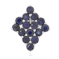 Pendentif en argent et Saphir bleu