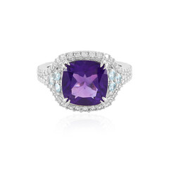 Bague en argent et Améthyste de Sibérie (Adela Silber)