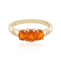 Bague en or et Opale cerise