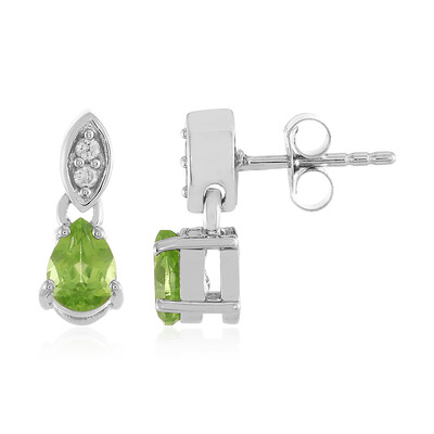 Boucles d'oreilles en argent et Péridot