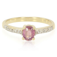 Bague en or et Saphir Padparadscha non chauffé