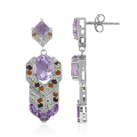 Boucles d'oreilles en argent et Améthyste