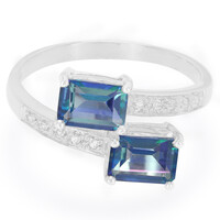 Bague en argent et Topaze Neptune