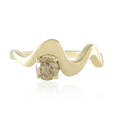 Bague en or et Diamant champagne I2 (de Melo)