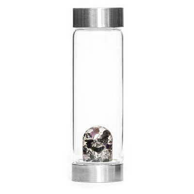 Bouteille bien-être "Guardian" - tourmaline noire, améthyste,et quartz blanc  (VitaJuwel)