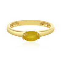 Bague en argent et Saphir jaune de Madagascar