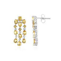 Boucles d'oreilles en argent et Citrine