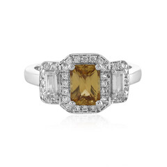 Bague en argent et Zircon jaune