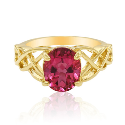 Bague en argent et Topaze rose